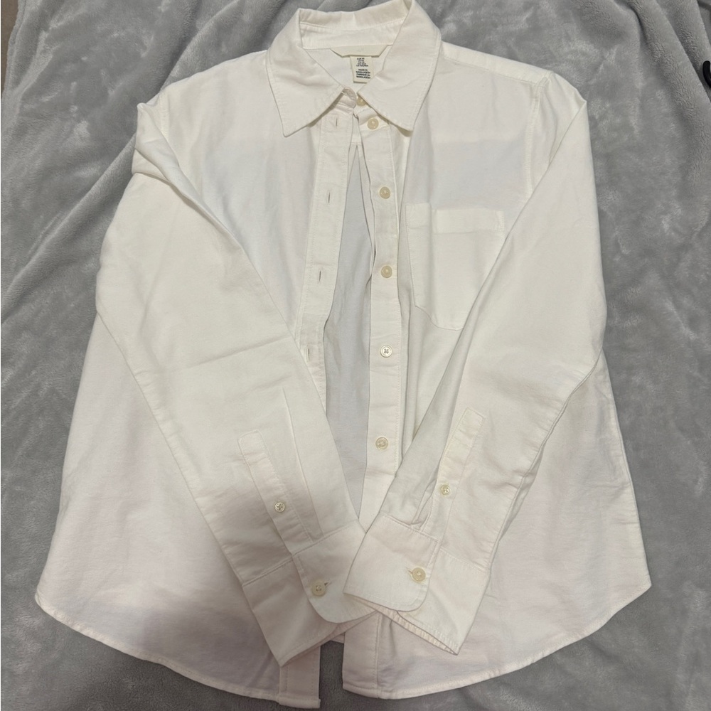white collared button up